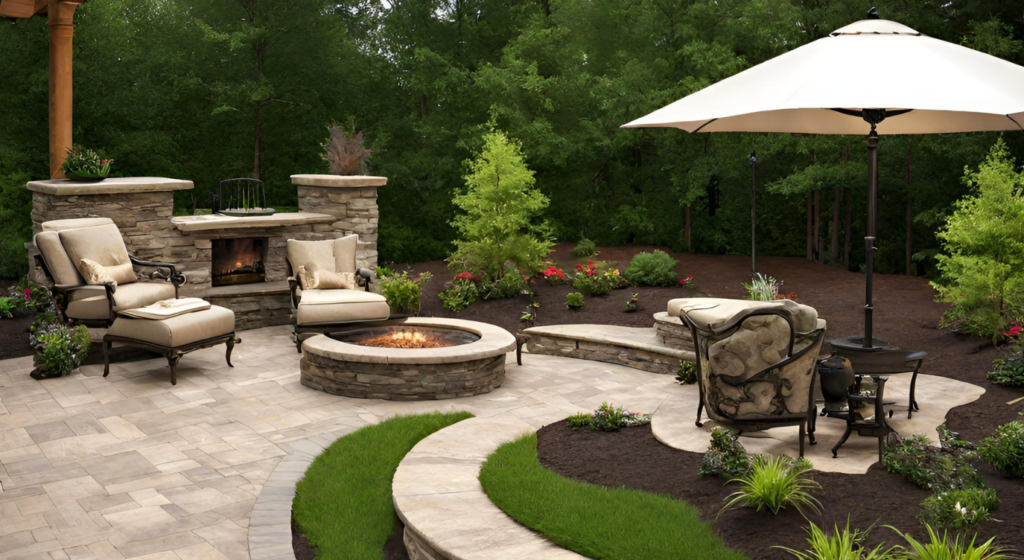 Elegant Backyard Hardscape